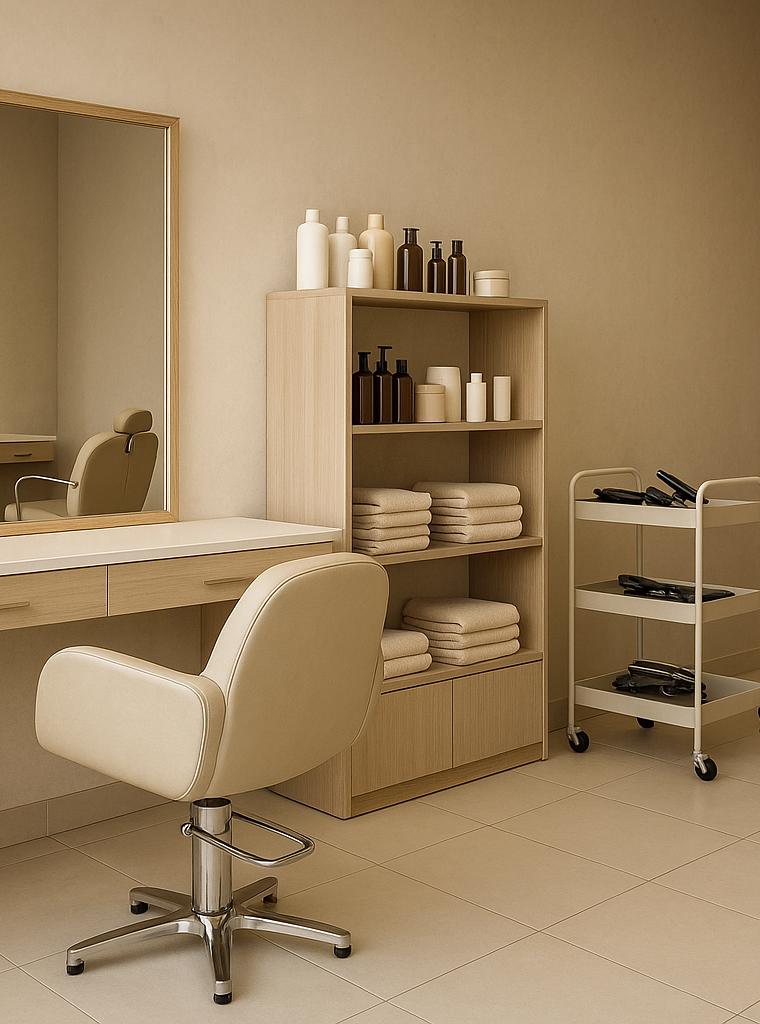 20250820_1338_Elegant Salon Setup_simple_compose_01k33dey96fn38cxpyhzwjyter
